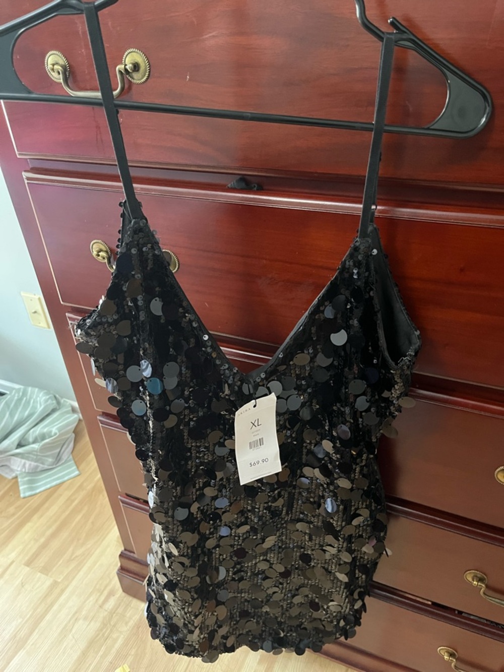 AKIRA Black Sequin Mini Dress - Picture 2 of 4